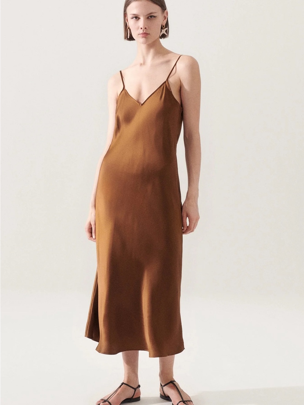 Silk laundry 90s slip dress NWT small